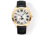 Drive De Cartier 40*41*12.5mm Cal.1904-PS MC Movement White Face YG Case Men Watch